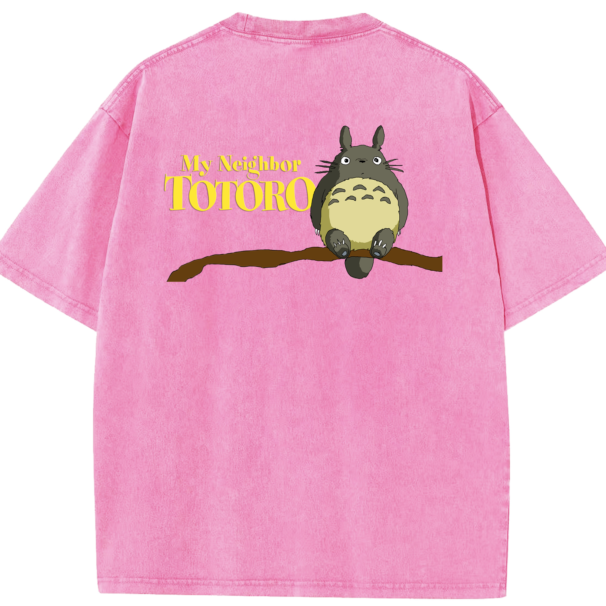 （画像用） となりのトトロ 草壁メイ 草壁サツキ My Neighbor Totoro Satsuki Kusakabe Mei Kusakabe 綿100% ヴィンテージ風 半袖Tシャツ（背面プリント）